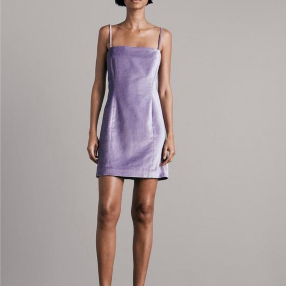 Rag & Bone Purple Slip Mini Dress Spaghetti Strap